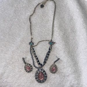 Betsey Johnson necklace and earring set